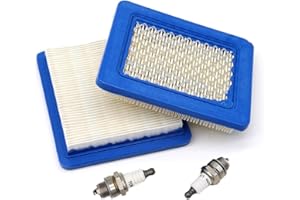 SWNKDG 2st Luftfilter & Zündkerze für Rasenmäher mit Briggs & Stratton Quantum Motor 625 650 675 Ersetzt 491588 399959 491588S Wolf 2058411, Champion RJ19LM / NGK B2LM