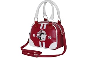 Betty Boop Varsity-Sac à Main Bowling Fashion, Bordeaux, 22 x 16 cm