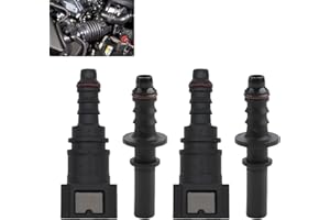 ERIOSCAR 2-częściowy zestaw 7,89 mm ID6 SAE na 5/16 8 mm wąż do paliwa, 90 stopni, szybkozłączka, wąż odłączający, wąż do benzyny, sprzęgło (zestaw 2 szt.)