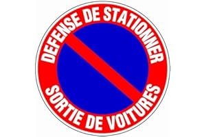 Novap - Panneau - Priere de ne pas stationner sortie de voitures - Diametre 300Mm Rigide, Blanc