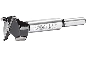 MOLLOM 1-3/16" (30mm) Forstner Drill Bit for Precise Woodworking with Durable YG8 Carbide Thickness of 2.0mm,This Hinge Cutter Tool is Ideal for Hard Wood, Plastic, Plywood