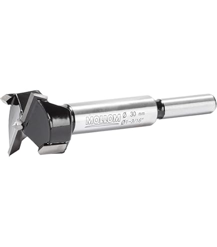 Forstnerboor 35 mm voor hout, Forstner bits diameter 35 mm, lengte 90 mm met 8 mm ronde schacht