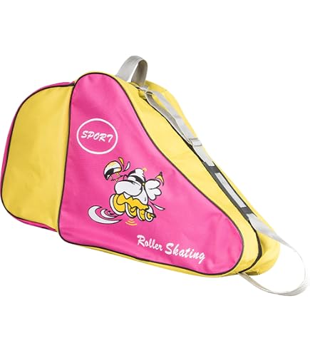 LeeQinersw Borsa Portatile per Pattini da Pattinaggio, Borsa per Pattinaggio sul Ghiaccio, Tracolla Regolabile di Grande capacità per Bambini, Borsa per Pattini, Rosa