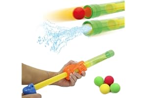 Jamara 460313 – Mc Fizz Fizzy Balls zielony – 2 w 1 pistolet na wodę z miękkimi piłkami, natryskiwanie wody lub strzelanie piłek, system pompowania, łatwa w obsłudze, zasięg ok. 7 m – zasięg ok. 9 m