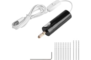 CONBLOM Mini taladro de 0,7 a 1,2 mm portátil USB sello manual micro taladro set tornillo de banco kit para bricolaje artesanía de resina fabricación de joyas