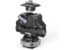 SMALLRIG Drop-in Cold Shoe Supporto per Monitor, HawkLock Mini Supporto per Monitor a Sgancio Rapid, Supporto per Monitor QR Regolabile Girevole e Inclinabile per Monitor - 3514B