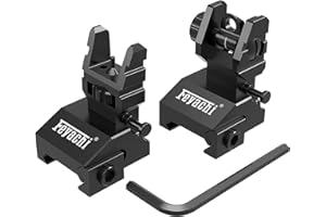 Feyachi Visera abatible Delantera y Trasera de Hierro (Ajuste sin Herramientas), Juego de Visera de Seguridad.