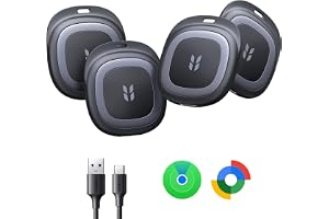 UGREEN FineTrack Duo 2 GPS-spårare för iOS & Android med USB-C-laddning | 4-pack spårare med 12 månaders batteritid, IP68 vattentålig, 110 dB signalton – för nycklar, resväskor och mer