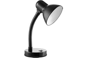 VIRONE FUPI Lampa Biurkowa E27 (brak żarówki) Stal + Tworzywo Sztuczne Długość Przewodu ~1m (Czarny)