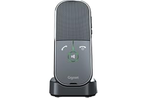 Gigaset ION - Vivavoce con Funzione Portatile, USB-C, Sensore di Prossimità, Compatibile DECT, HD AUDIO, Installazione Plug & Play, Supporta Windows, Linux, Mac OS, Nero