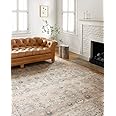 Loloi II Hathaway Collection HTH-03 Java/Multi 5'-0" x 7'-6", .25" Thick, Area Rug, Soft, Durable, Printed, Modern, Low Pile, Non-Shedding, Easy Clean, Living Room Rug