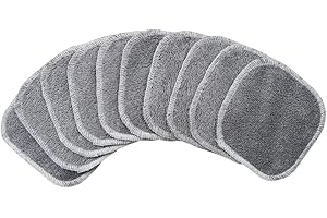 🇫🇷 10 Carrés Démaquillants GRIS Lavables en éponge Bambou Bactériostatique | Préférez notre Fabrication Entièrement Française