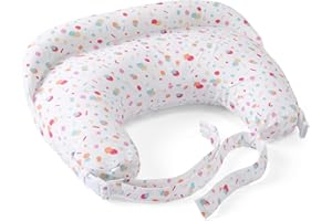 CHICCO Boppy Cojín Deluxe de Lactancia Para Bebés de 0+ Meses, Forma Ergonómica con Soporte Para Mamá y Bebé, Soporte Bebé Para la Lactancia Materna y Con Biberón