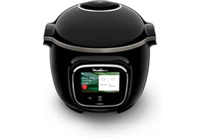Moulinex Cookeo Touch Wi-Fi CE902 - Freidora de aire sin aceite, 1600 W, capacidad de hasta 6 personas (4 L), 6 programas automáticos, conexión Wi-Fi, libre de PFOA, fácil limpieza, color negro