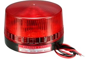 sourcing map LED Warning Light Bulb Flashing Industrial Signal Tower Lamp AC 220V Red LTE-5061