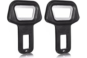 Androxeda 2 pièce Boucle de Ceinture de Sécurité avec Ouvre-Bouteille Connecteur de Ceinture de Sécurité Pour Toutes les Marques de Voiture, Clip de Boucle de Ceinture Voiture Noir