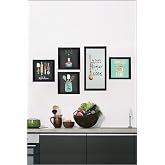 Dekolia 5 Par&ccedil;a Dekoratif Mdf Tablo Seti &Ccedil;er&ccedil;eve G&ouml;r&uuml;n&uuml;ml&uuml; DEKOLIADKG015