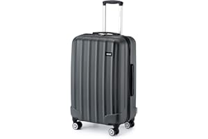 Kono 28 Inch Large Hard Shell Luggage Lightweight ABS with 4 Spinner Wheels Business Trip Trolley Case Suitcase (Grey)