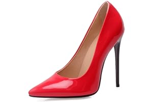 Lizoleor Cuir Verni Aiguille Femmes Pointu Prom Chaussures