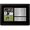 HWC Trading FR A4 Lionel Messi PSG Gifts Printed Signed Autograph Picture for Football Fans and Supporters - A4 Framed