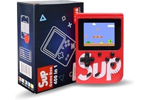 GENERICO Sup Game Box Console Portatile, 400 Giochi in 1, Display LCD, Cavo USB e AV inclusi, Nero