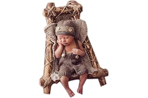 Gwwfe Newborn Photography Props Baby Photo Shoot Props Crochet Knit Costume Hat Pants