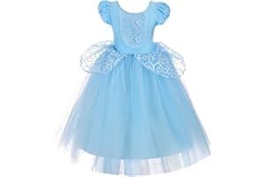 Lito Angels Księżniczka Kopciuszek Kostium Fantazyjny Ubrać się dla Dzieci Dziewczynki, Halloween Urodziny Tematyczne Impreza Strój, Niebieski