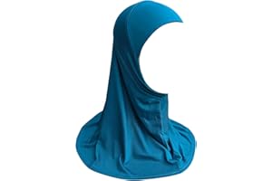 Yaqeen Girls instant headscarf hijab plain al Amira, readymade pull on scarf, ideal for any occassion school/nursery
