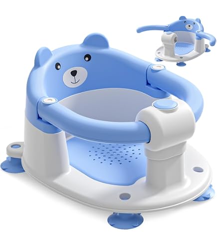 Supporto Bagnetto Regolabile Per Bambini 0-36 Mesi - Base Antiscivolo In PVC, Schienale Curvo, Foro Di Scolo, Per Casa E Asilo Nido