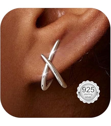 LOKILOKI Orecchini A Bottone In Argento 925 Con Zirconi - Design Serpente - Gioielli In Cristallo Per Donna - 5