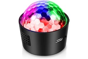 ‎SEBRUANC Discokugel, SEBRUANC Party lichter LED Disco lights Musikgesteuert Mini DJ Party lichter, 300mAH Batterie Stroboskop Ball Bühnenlichter für KTV,Weihnachten,Home Parties,Kinder Geburtstag Geschenk