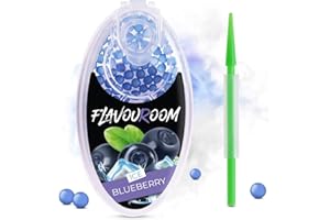 Flavouroom Aroma Click - 100 Premium Kugeln Set I Intensiver Flavour mit praktischer Box I Einfaches Einsetzen für DIY Ice Blueberry Genuss