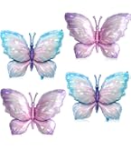 60 Stück 3D Schmetterlinge Aus Organza - Perfekte DIY Deko Für Wohnung, Hochzeit & Bastelprojekte