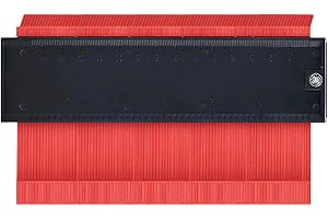 AEROGLO Gauge Profile Tool,Gauge Duplicator Set Shape Duplicator Welding Woodworking Tracing Profile Gauge Duplicator for Carpets, Tiles, Flower Strips(red,Size:6.69 x 4.13 x 0.83inch)