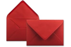 NEUSER PAPIER neuser farbenfroh 80 G/M² Buste B6 175 X 125 mm, incollaggio gesamtparent 25 Umschläge rosso rose