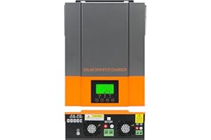 POWMR Onduleur hybride 3000 W 80 A MPPT - Régulateur de charge solaire 24 V DC vers 230 V AC - Onduleur solaire pur sinusoïdal - Entrée PV : 120-430 V DC - Pour batteries au plomb et au lithium 24 V