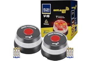 S21 Señalización Pack de 2 Balizas V16 Homologadas DGT | Geolocalizadas con SIM MOVISTAR Incluidas y Activadas hasta 2038 | Baliza V-16 Homologada DGT Obligatoria A Partir de 2026