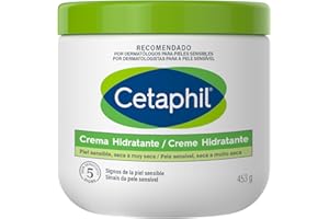 CETAPHIL Crema Hidratante Corporal y Facial, para pieles secas y sensibles, hidrata hasta 48 horas, 453G