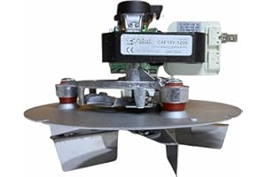 eRicambi, Extracteur aspirateur à fumée Trial CAF15Y-120S pour poêles à granulés, puissance 48 W, nombre de tours jusqu'à 2200 tr/min, ventilateur Ø 150 mm, Ø total 157 mm, roue en acier AISI 430