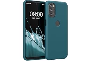 kwmobile Carcasa para Motorola Moto G31 / Moto G41 Funda - Ultrafina de TPU y Silicona con Bordes elevados anticaídas - petróleo