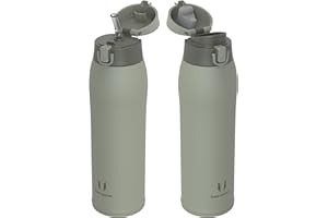 Super Sparrow Gourde Isotherme - INOX Bouteille Isotherme - 950ml - Mug Isotherme Étanche - Gourde Enfant sans BPA - Comprend 2 Couvercles avec Paille et Couvercle Sport