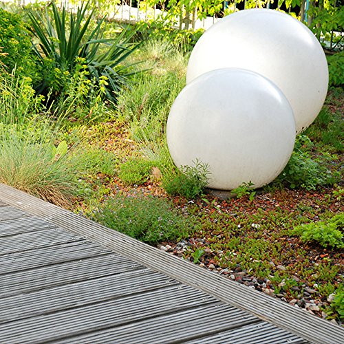 LED Solarkugeln opalweiß Ø 20cm 4 lichtstarke LEDs – LED Solarleuchte Gartenkugel Leuchtkugel - 4