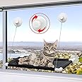 STOREAL Cat Window Bed, Perch Window Seat Suction Cups Space-Saving Cat Hammock Pet Resting Seat Safety Cat Shelves - Offering 360-degree Sunbathing for Cats up to 22 kgs