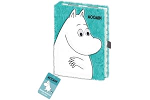 GRINDSTORE MOOMIN Libreta de Piel Sintética, A5 240 Páginas Rayadas (Diseño Moomintroll) - Mercancía Oficial