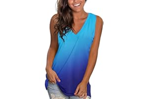 FULIDNGZG Top Deportivo Mujer Blusa Gym Camisetas Tirantes Anchas Cuello V Camiseta Sin Mangas Vintage Fitness Camiseta Blanca Largo Camiseta Deporte Chaleco Elegante