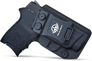 POLE.CRAFT Bodyguard 380 Kabura IWB Kydex Kabura Dopasowane: Bodyguard 380 / Bodyguard 380 With Laser Pistol - Wewnątrz pasa Ukryte Carry - Adj. Trzymaj pochylony - przycisk-Mag Okładka, brak zużycia, brak drgań