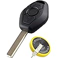 3 Buttons Car Key Case For BMW 3 5 7 Series M5 X3 X5 Z3 Z4 E36 E38 E39 E46 E60 E53 E63 E85 E52 E83 E90 Remote Key Shell Cover with LIR2025 Re-chargeable Battery HU92 Blade