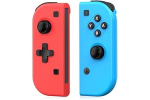 Vinkarpe Mando para Switch, L/R Mandos Inalámbrico Compatible con Switch/Lite/OLED con Doble Vibración, Gyro Axis, Función de Activación