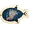 MagiDeal Children's Busy Board Sequins Sensory Busy Board Accessories, Fine Motor Skills Educational Toy, Montessori Toy for Boys and Girls, Travel Toy, Children, Blue with Silver