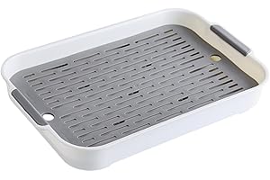 ARJEU Lettiera per conigli, gabbia per addestramento per porcellini con vassoio per WC, vaschetta scolapiatti ad angolo dal design spesso e staccabile, vasino con foro di scarico e tappetino di scar